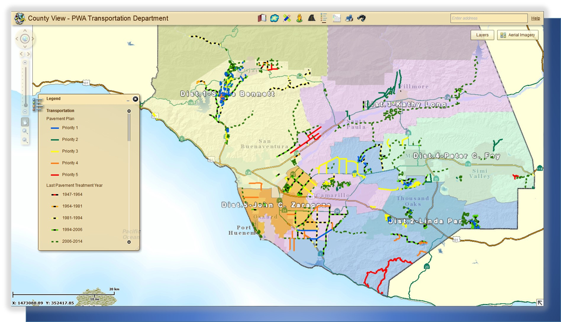 Transportation Department Interactive Map with Embedded Link to Interactive Map